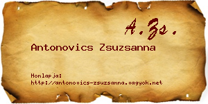 Antonovics Zsuzsanna névjegykártya